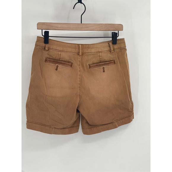 Anthropologie Chino Shorts Women Size 25 Brown Tan Relaxed Fit - Picture 7 of 13
